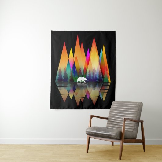 BERG REGENBOGEN BÄR WANDTEPPICH (Beispiel)