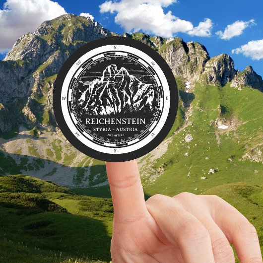Berg Reichenstein - Steiermark - Österreicher Alpe Runder Aufkleber