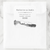Berg-Rückzugsort ⎢Rücksende-Adressaufkleber Quadratischer Aufkleber (Tasche)