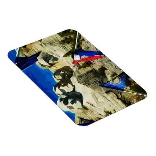 Berg Rushmore aus der Halle der Staaten Abstrakt Magnet (Rechte Seite)