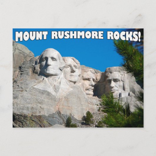 Berg Rushmore Rocks! Mount Rushmore, South Dakota Postkarte (Vorderseite)
