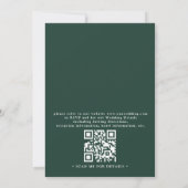 Berg-Rustikale-Grün-Elagante-QR-Code-Hochzeit Einladung (Rückseite)