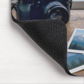 Berg-Schnappschüsse mit Kamera und Kaffee Mousepad (Ecke)