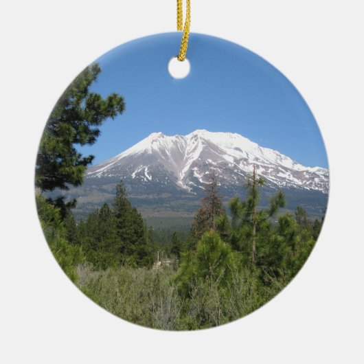 Berg Shasta Kalifornien Keramikornament (Vorne)