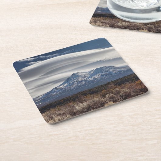 BERG SHASTA MIT LENTIKULAREM RECHTECKIGER PAPPUNTERSETZER (angewinkelt)