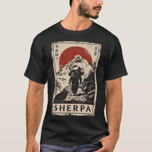 Berg-Sherpa mit Vintagen Gipfeln T-Shirt