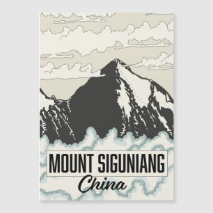 Berg Siguniang China Magnetkarte
