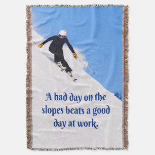 Berg-Skipisten Frische Snow Herbst Skifahren Funny Decke