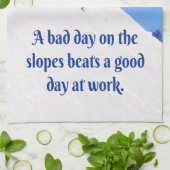 Berg-Skipisten Frische Snow Herbst Skifahren Funny Geschirrtuch (Gefaltet)