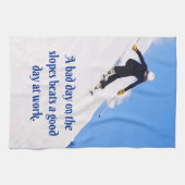 Berg-Skipisten Frische Snow Herbst Skifahren Funny Geschirrtuch (Horizontal)