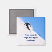 Berg-Skipisten Frische Snow Herbst Skifahren Funny Magnet (Vorderseite/Rückseite)