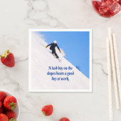 Berg-Skipisten Frische Snow Herbst Skifahren Funny Serviette (Beispiel)