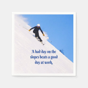 Berg-Skipisten Frische Snow Herbst Skifahren Serviette