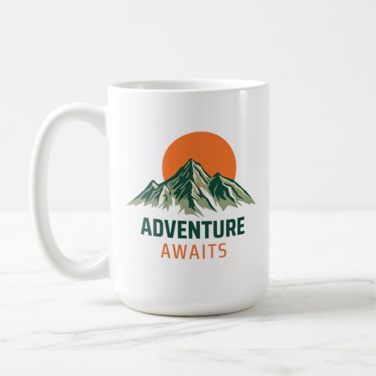 Berg-Sonnenuntergangs-Tasse Kaffeetasse (Links)