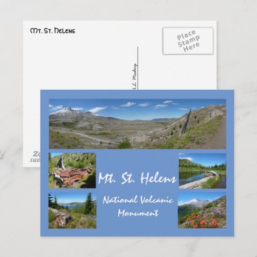Berg St Helens Collage 2 Postkarte (Vorne/Hinten)