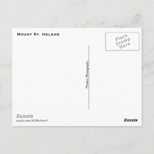 Berg St. Helens Collage Postkarte (Rückseite)