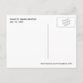 Berg St. Helens Eruption Postkarte (Rückseite)