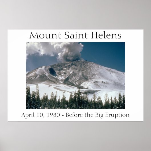 Berg St. Helens - Vor der Eruption Poster (Vorne)