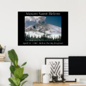 Berg St. Helens - Vor der Eruption Poster (Heimbüro)