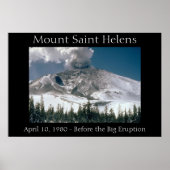 Berg St. Helens - Vor der Eruption Poster (Vorne)