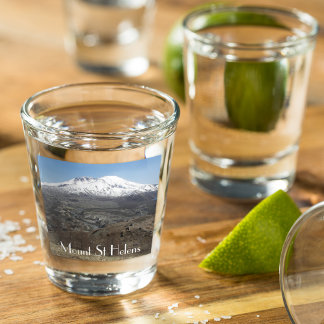 Berg St Helens Vulkan Foto Schnapsglas