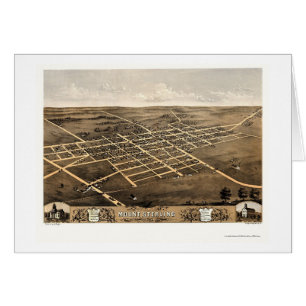 Berg Sterling, panoramische Karte IL - 1869