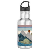 Berg Streifen Sky Edelstahlflasche (Vorderseite)