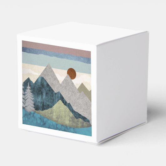 Berg Streifen Sky Geschenkschachtel (Rückseite)