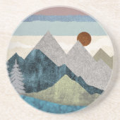 Berg Streifen Sky Getränkeuntersetzer (Vorne)