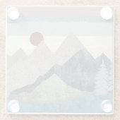 Berg Streifen Sky Glasuntersetzer (Rückseite)