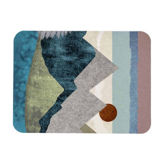 Berg Streifen Sky Magnet (Horizontal)