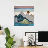 Berg Streifen Sky Poster (Heimbüro)