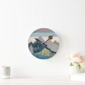 Berg Streifen Sky Runde Wanduhr (Zuhause)
