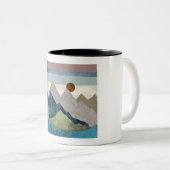 Berg Streifen Sky Zweifarbige Tasse (VorderseiteRechts)