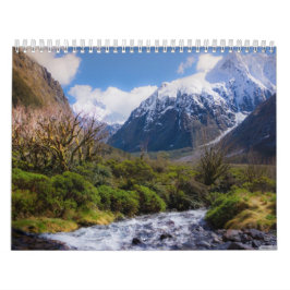 Berg strömt den Kalender des Natur-Liebhabers