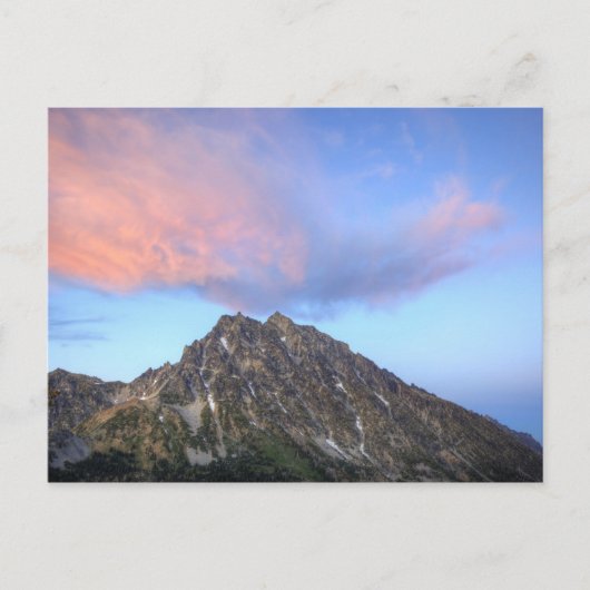 Berg Stuart, bei Sonnenuntergang Postkarte (Vorderseite)