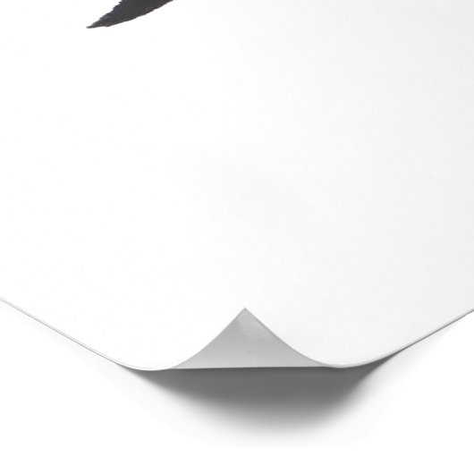 Berg, Sumi-e Poster (Ecke)