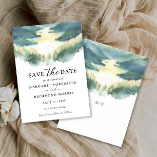 Berg Tannenbaum Boho Rustikal Save The Date Einladung