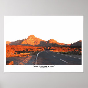 Berg Teide sumit am Sonnenuntergang Poster