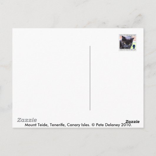 Berg Teide, Teneriffa Postkarte (Rückseite)