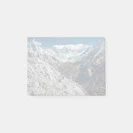 Berg themenorientiert, herein eingefroren vom post-it klebezettel