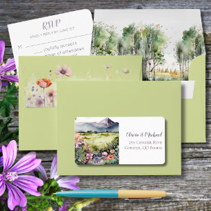 Berg-Thymian-Wildblumen-Postenanschrift Adressaufkleber
