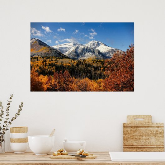 Berg Timpanogos im Herbst Utah Poster (Küche)
