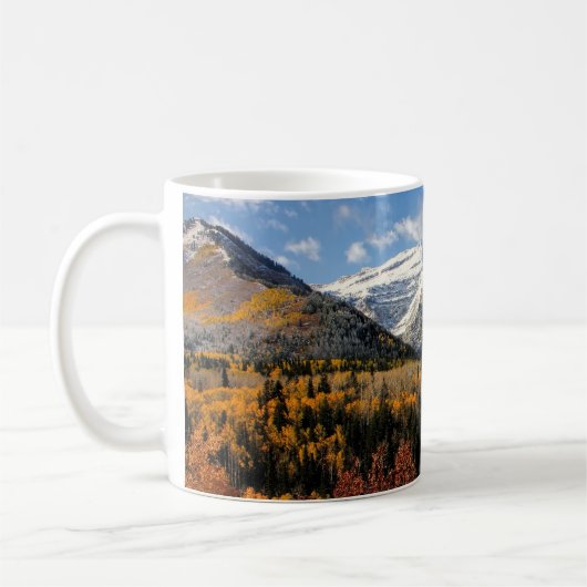 Berg Timpanogos in Herbst-Utah-Bergen Kaffeetasse (Links)