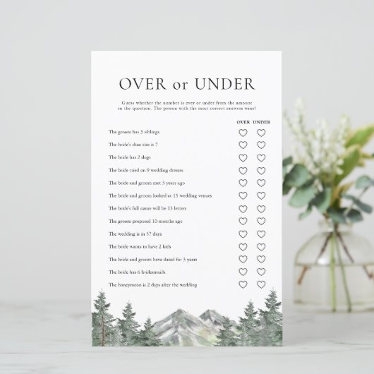 Berg über oder unter dem Brautparty (Stehend Vorderseite)