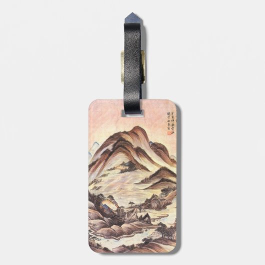 Berg und Stream Koreanische Joseon Dynastie Folk A Gepäckanhänger (Rückseite vertikal)