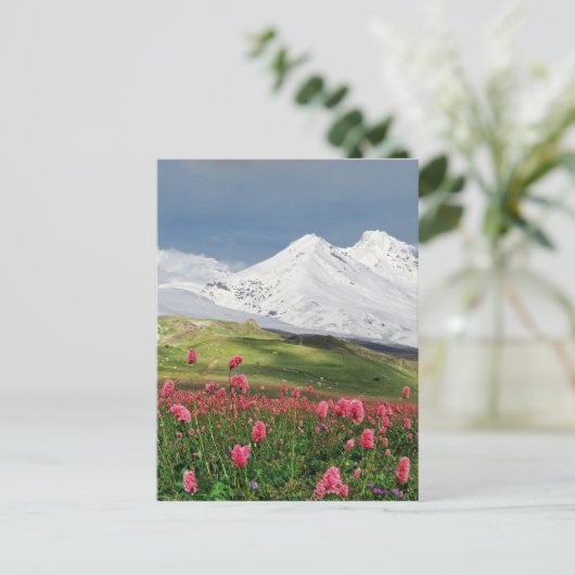 Berg und Wiese Postkarte (Stehend Vorderseite)