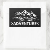 Berg, Urlaub, Camping, Abenteuer Rechteckiger Aufkleber (Tasche)