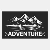 Berg, Urlaub, Camping, Abenteuer Rechteckiger Aufkleber (Vorderseite)