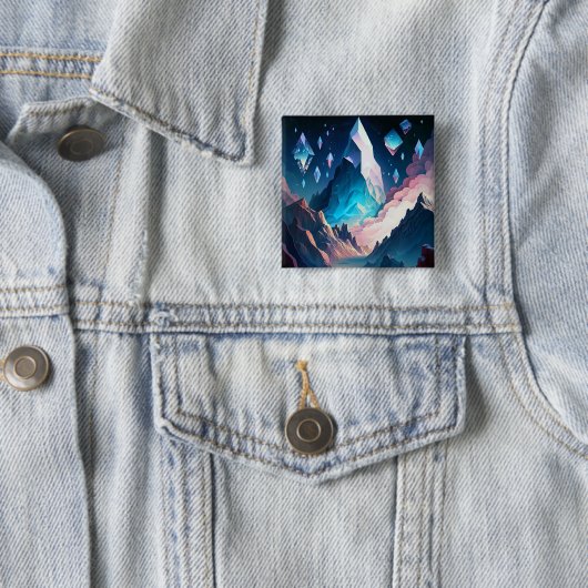 Berg von Kristalllandschaft Button (Beispiel)